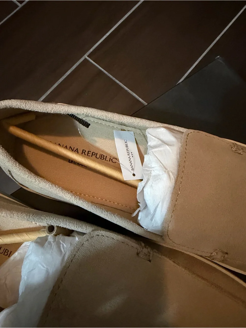 Banana Republic Men's Slip-On Loafers in Light Tan